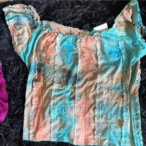 Mermaid Style Tie-Dye Women's Top